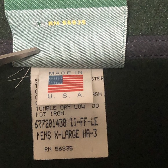 Cabelas Sweatshirt Pullover Men Sz XL Green 1/4 Snap Fleece Made in USA VINTAGE - Picture 6 of 13